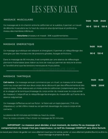 Massages pro PARIS pour hommes